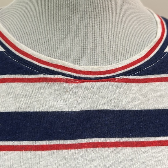 Sundry Striped Navy and Red T-Shirt M - Picture 3 of 10